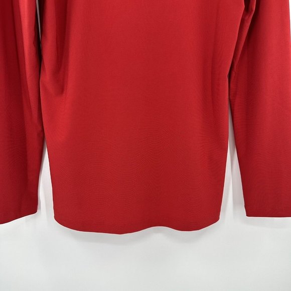 Liv by Habitat Clothes Red Solid Knit Long Sleeve Tee Size XS - Picture 3 of 4